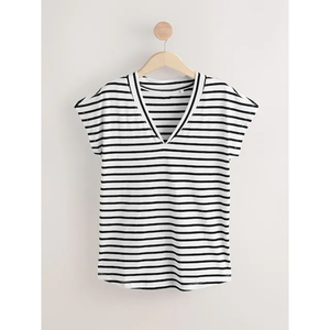 Camiseta de Manga Corta con Cuello Redondo para Mujer, 100% Algodón, Tejido de Punto, Informal, Transpirable, para Todas las Temporadas, Corte Regular, Anti-UV, Secado Rápido - Product Image 3