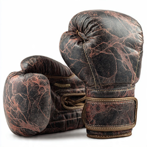 Guantes de Boxeo de Cuero Profesionales, Guantes de Cuero Vintage para Entrenamiento de Boxeo - Product Image 2