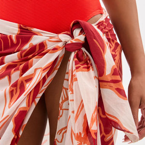 Pareo de Playa para Mujer al por Mayor, Falda Envolvente de Rayón Suave, Traje de Baño, Cubrebañador con Estampado Floral Tropical, Ropa de Playa para Vacaciones de Verano - Product Image 4