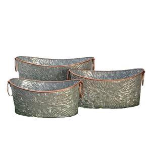 Nouveauté : Jardinière vintage galvanisée style français, effet rouillé, avec poignée en corde, taille, forme et couleur personnalisables, articles de jardin - Product Image 5