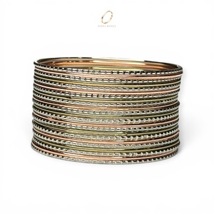 New 2026 Stainless Steel Multicolour 18K Gold Plated Bangles Set for Women Premium Indian Wedding Fashion Jewelry Wholesale - Product Image 5