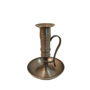 Candelabro de latón vintage portátil con orificio para el dedo, duradero, para mesita de noche, para velas de Pascua - Product Image 6