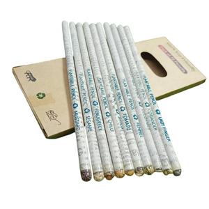 Juego de lápices ecológicos plantables con semillas impresas en papel de periódico, para regalos empresariales y promocionales. - Product Image 3