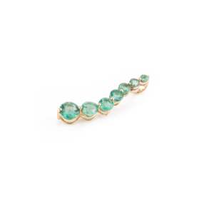 14K Yellow <b>Gold</b> Emerald Cut Diamond & Moissanite Heart <b>Pendant</b> - Product Image 5