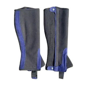 Demi-gambes en cuir de haute qualité, durables et confortables pour l'équitation, avec logo personnalisé, style équestre - Product Image 1
