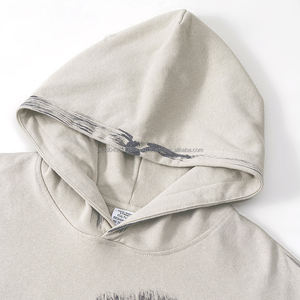 Sudaderas con capucha de gran tamaño para hombre de nuevo estilo, pintura desgastada 370GSM, lavado ácido de peso pesado, Sudadera con capucha Vintage para hombre - Product Image 2