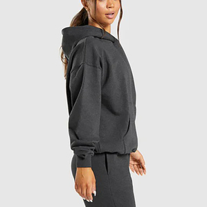 Wholesale Customizable Plus Size Winter Breathable Quick-Dry Fleece Lined Polyester Women's Hoodie Sweatshirt <b>Jogger</b> Tracksuit - Product Image 3