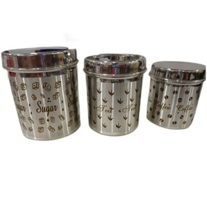 Top Trending Product Home Kitchenware Decorative Eco-Friendly Enamel Lid Metal Storage <b>Canisters</b> At Reasonable Price Jar - Product Image 6