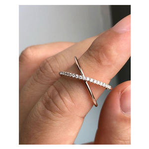Minimalist 14K Gold Moissanite Diamond <b>Ring</b> With Round Brilliant Cut Geometric Design For Everyday Wear Anniversary <b>rings</b> Gifts - Product Image 1