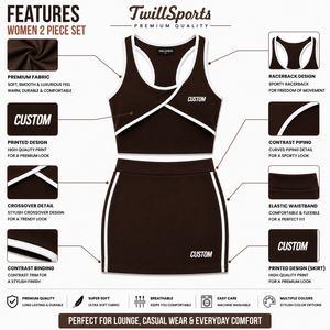 Breathable <b>Knitted</b> Spandex Polyester Spring Summer Wear Custom Logo Crop Top and Skirt <b>Set</b> Ribbed <b>Knit</b> Two Piece Fashion - Product Image 6