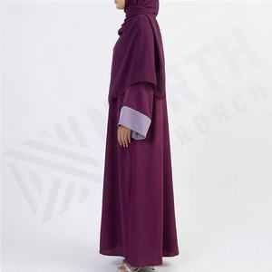 Robe de bal longue modeste personnalisée pour femme, Abaya en polyester grande taille, satin, taille naturelle, robe islamique avec bretelles intégrées - Product Image 3