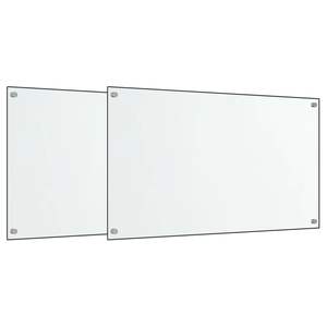 2 pièces de crédences de cuisine transparentes en verre trempé de 27,6 x 15,7 pouces, durables et faciles à installer - Product Image 2