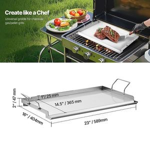 Portable Family Grill Griddle with Handle for <b>Camping</b> and Parties - Product Image 2