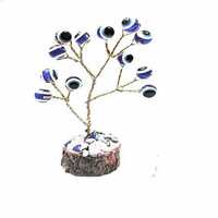 Arbre de protection contre le mauvais œil en résine bleue, fait main, décoration spirituelle moderne, ornement de table pour la maison, le bureau ou comme cadeau