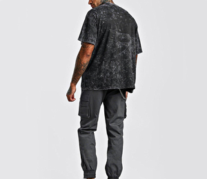 Camiseta Oversize Desgastada de Manga Corta con Cuello Redondo, Lavado Ácido, de Gran Gramaje, Personalizable para Hombre y Mujer - ¡Gran Oferta! - Product Image 2