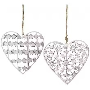 Adorno Decorativo de Metal en Forma de Corazón para Árbol de Navidad y Decoraciones de Temporada - Product Image 4