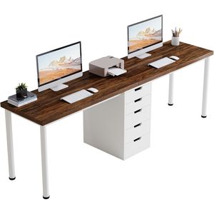 Modern Simple 5-<b>Drawer</b> 78.7-Inch Extra Long Double <b>Office</b> Desk Two-Person Computer Study Wr with 5 <b>Drawers</b> - Product Image 4