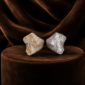 Hip Hop Moissanite <b>Cross</b> <b>Ring</b> Baguette Cut Pave Set Men's Diamond 10K Gold Jewelry Gift <b>Ring</b> - Product Image 1