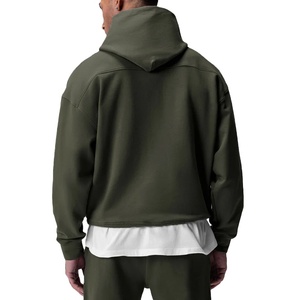 Wholesale Men Hoodies 100% Cotton Fleece Drop Shoulder Style Fitting Custom GSM for Casual Wear Sweatshirt - Product Image 5