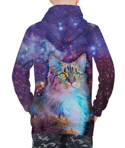 Sweat à capuche tie-dye style streetwear pour homme, design personnalisé, en molleton, vêtement de sport professionnel pour la gym et l'athlétisme - Product Image 3