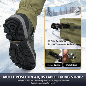 Polainas de Nylon Ajustables e Impermeables al por Mayor |   Protección Duradera para Botas de Nieve |   Equipo para Senderismo, Caza y Escalada al Aire Libre - Product Image 5