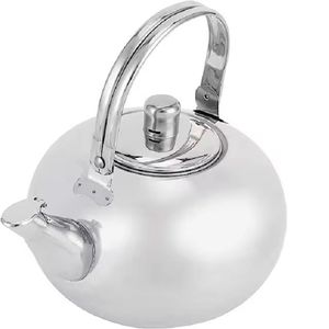 Tetera Minimalista de Esmalte Blanco con Asa de Madera, Resistente al Calor, Hervidor de Agua para Estufa, Cocina Moderna - Product Image 6