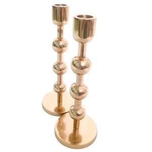Most Demanded Customizable <b>Brass</b> <b>Candlestick</b> Holder Set with Ball Design for Home Decoration - Product Image 1