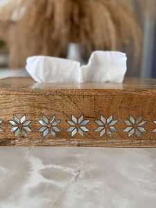 Hs Husnain Crafts Boîte à mouchoirs carrée en bois MDF avec incrustation de nacre, design classique, faite à la main, écologique, luxe, pour la maison - Product Image 5