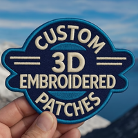 Patch brodé thermocollant coloré de petite taille, personnalisé avec le nom de la marque de mode, accessoires vestimentaires