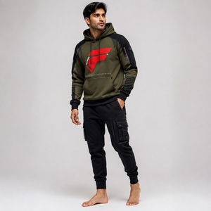Vêtements de sport professionnels, matière extensible douce, construction confortable, design flexible pour l'entraînement physique, survêtement pour homme - Product Image 4