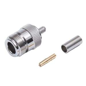 Conector RF Hembra Recto Tipo N, Accesorio de Crimpado para Cable Coaxial RG58 de 50 Ohmios, Conector Totalmente de Cobre para Comunicación Inalámbrica - Product Image 3