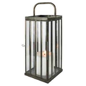 Farol Metálico Decorativo con Acabado Antiguo para Bodas y Decoración Festiva, Farol Metálico con Encanto Marroquí y Diseño Exquisito - Product Image 1