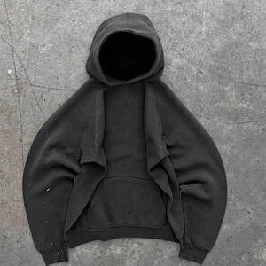 Sudadera con capucha para hombre de felpa cepillada, rica en algodón, de gran gramaje, venta al por mayor directa de fábrica, OEM - Product Image 2