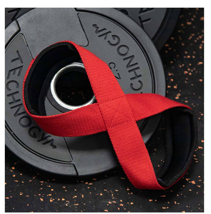 Sangles de traction personnalisées OEM en coton pour la gym, confortables et rembourrées, en forme de 8, pour soulevé de terre, musculation et bodybuilding - Product Image 3