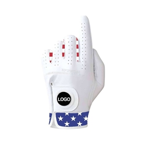 Gants de golf en cuir Cabretta ultra durables, protection du poignet, logo personnalisé, gants de golf blancs, nouveaux gants de golf pour la main gauche - Product Image 5