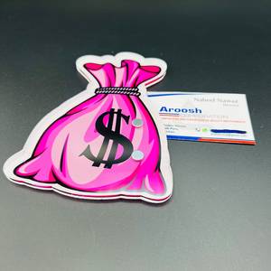 Custom Acrylic Eyelash Tile Palette Clear <b>Pink</b> Money Bag Lash Extension Holder Organizer Professional Lash Tech Display Board - Product Image 3