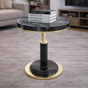 Mesa de Centro Moderna y Duradera con Base de Metal Dorado, Mesa de Lujo para Sala de Estar, Sofá, Decoración de Hotel, Metal Drake - Product Image 4