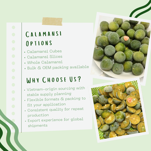 Calamansi surgelé IQF de qualité supérieure KMI (entiers/demi-cônes/cubus) 100% naturel du Vietnam, emballé sous vide, durée de conservation de 24 mois - Product Image 2