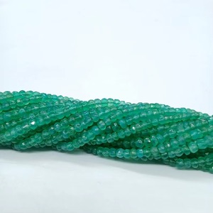 Perles de pierres précieuses rondes facettées en onyx vert naturel 3MM 5MM, brin de perles en vrac pour la fabrication de bijoux et bracelets, prix de gros en vrac - Product Image 3