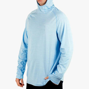 Sudadera con Capucha Azul Claro para Pesca al Aire Libre, Personalizada, con Tela de Poliéster 100% Resistente, Protección UPF 50, Secado Rápido, Impresión Digital - Product Image 5