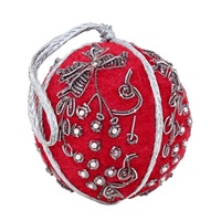 Décorations de Noël en velours satiné brodées à la main avec des perles, ornements, chaussettes de Noël, girafe, éléphant, hutte, personnalisées, vente en gros