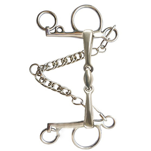Equipo Ecuestre de Acero Inoxidable de Alta Calidad a Precio Razonable, Bocados Pelham con Cadena de Eslabones Múltiples - Product Image 5