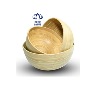 Tazón de Bambú Vietnamita Hecho a Mano, Tazón de Bambú Natural para Servir, Ideal para el Hogar y Restaurantes, Superventas - Product Image 1