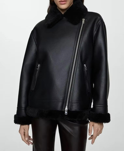 2026 New Women's High Quality Genuine Sheep Leather Windproof Coat Genuine Sheepskin Jacket Moto & Biker Style - Product Image 3