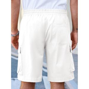 2025 hommes sportif coton cordon Cargo Shorts genou-longueur été sergé pantalons d'extérieur avec Logos 2-en-1 motif - Product Image 5