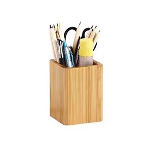 Wooden Barrel <b>Pen</b> Holder Set Rustic Office Desk Organizer Storage Container Round Shape <b>Pen</b> And Pencil Holder <b>Box</b> - Product Image 3