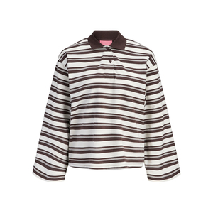 Polo pour femme de haute qualité, original, avec logo personnalisé, t-shirt extensible, chemises de golf, polo rayé oversize à manches longues, streetwear, OEM - Product Image 1