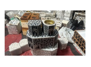 Ensemble brûleur de bakhoor en nacre, porte-encens, diffuseur incrusté, boîte personnalisable avec logo, mini brûleur sur pied pour bois de santal, cadeau de Ramadan - Product Image 3