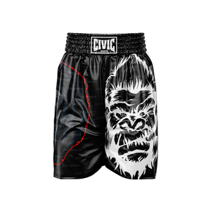 Pantalones cortos profesionales de Muay Thai hechos a medida, fábrica al por mayor, ropa de artes marciales de boxeo simple - Product Image 5
