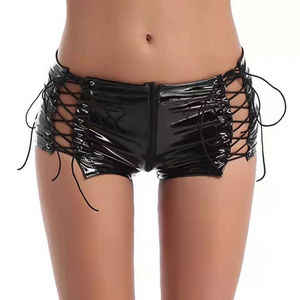 Shorts Sexys de PVC Brillante con Cierre, Pantalones Cortos Sexys para Club, Ropa de Baile, Atuendo para Escenario, Shorts de PVC Personalizados para Mujer, Servicio OEM - Product Image 1